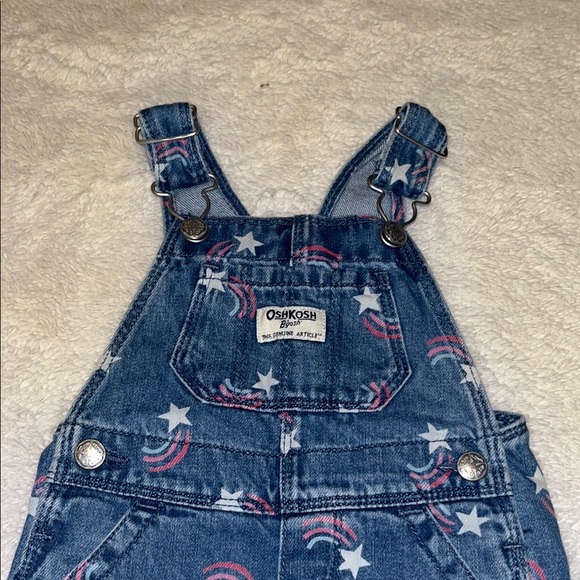 OshKosh B'gosh Denim rainbow Overalls ๐ - Picture 3 of 6